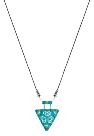 Ethno Kette Triangle  türkis