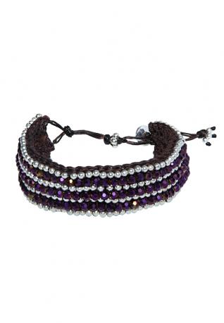 Boho Armband Carolin dark berry