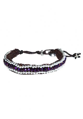 Boho Armband Alessia dark berry