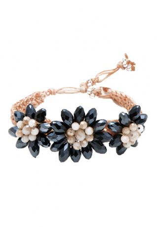 Boho Armband Lea black gold