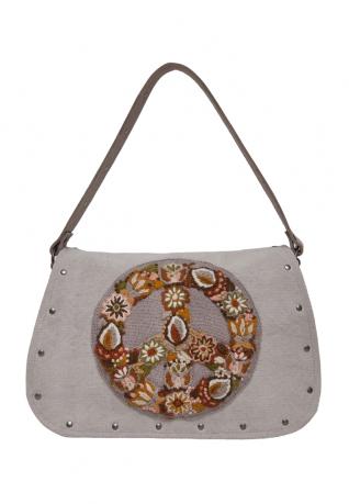 Ethno Schultertasche Camilla  taupe